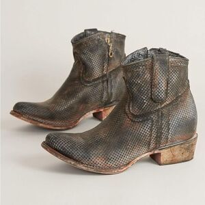 Corral Perforated Leather Ankle Boot Bootie in Tan Chocolate - Size 5 NWT NWOB